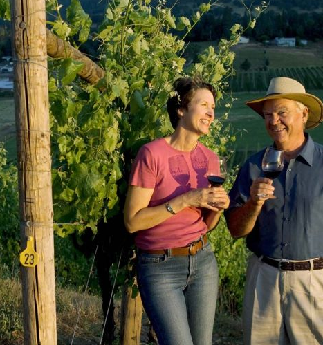 Abacela Earl and Hilda Jones in the Umpqua Valley